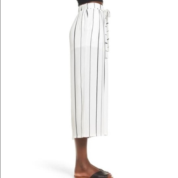 Leith Cropped Palazzo Pants White Size Small - Picture 3 of 16